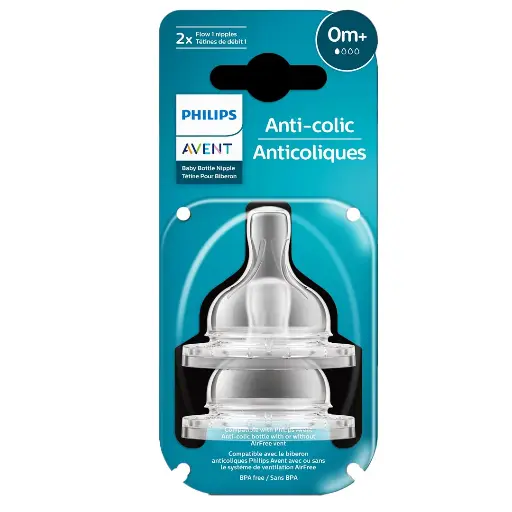 [20631] Philips Avent Anti colic Teat 0m+ 2Pack 761/02