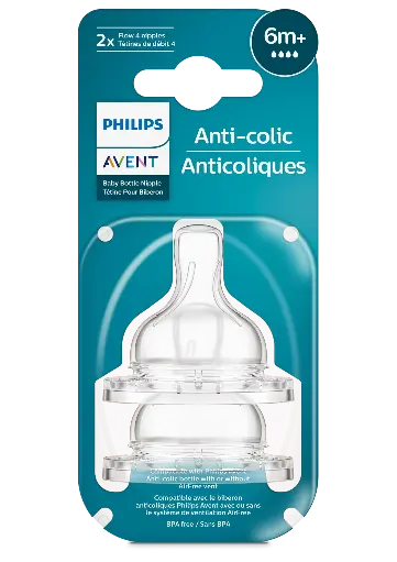 [20634] Philips Avent Anti colic Teat 6m+ 2Pack 764/02