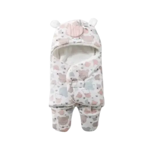 [20638] Padded Velvet Baby Carrier with Fur 25163 + 25156