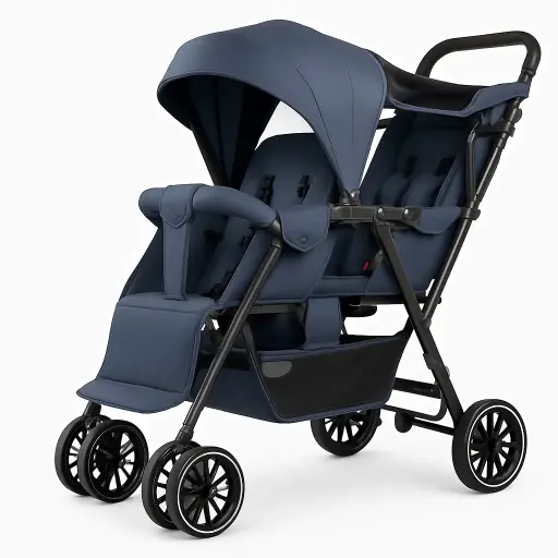 [10005] ABL-A3 Twin Baby Double Stroller Tandem with Dual Seats and 360° Swivel Wheels