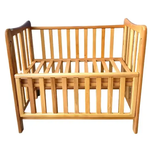 [20821] kh Wooden bed Sandwich large 120x70cm swing