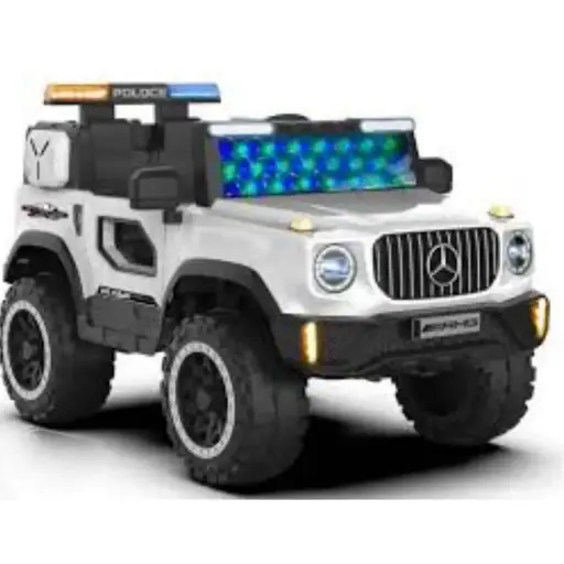 [20966] White electric charging jeep car 456-45