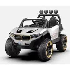 [20984] White electric charging jeep car 456-36