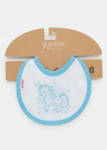 [21453] Printed Baby Bib with Tie Closure 0128