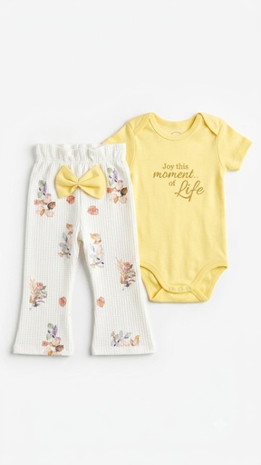 2-Piece Bow Short-Sleeve Pajama Set 0513