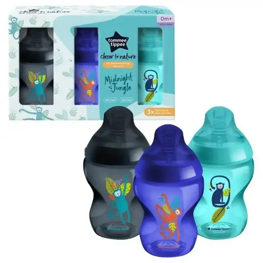 [24655] tommee tippee CTN 3X 260ML JUNGLE BLU BTL (Pack Of 3) - 27317