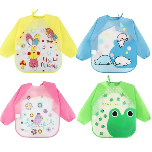 [24710] Long Sleeve Feeding Bib waterproof 335-4