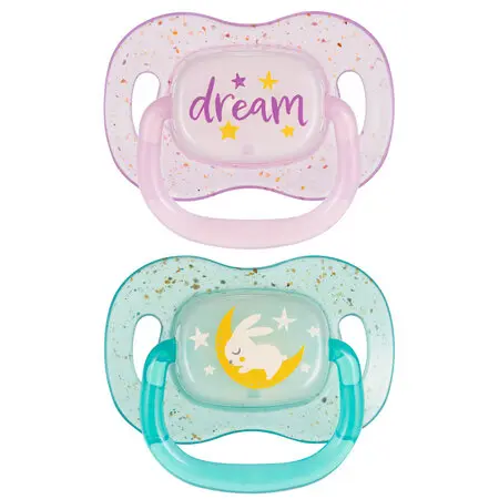 Canpol babies Silicone Symmetrical Soother 0-6m NightGlow 2psc 34/942