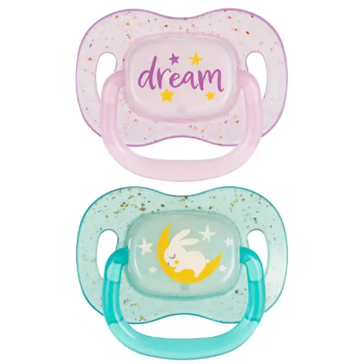 Canpol babies Silicone Symmetrical Soother 6-18m NightGlow 2psc 34/943