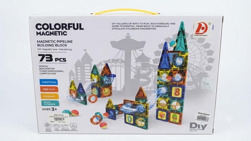 [25886] magnetic pipeline building block 73pcs 9917B