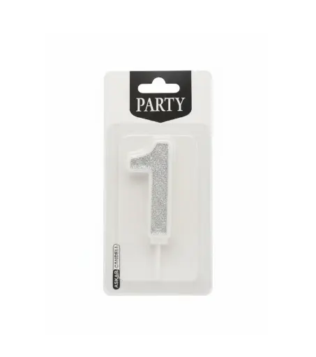 [26029]  Candle Number silver 