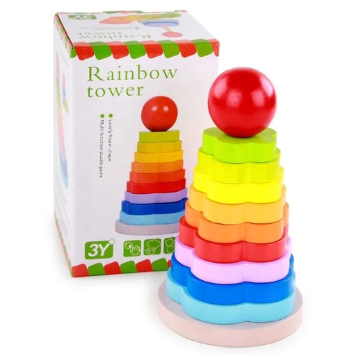 [26385] PAINBOW TOWER WOODEN TOY A01-625