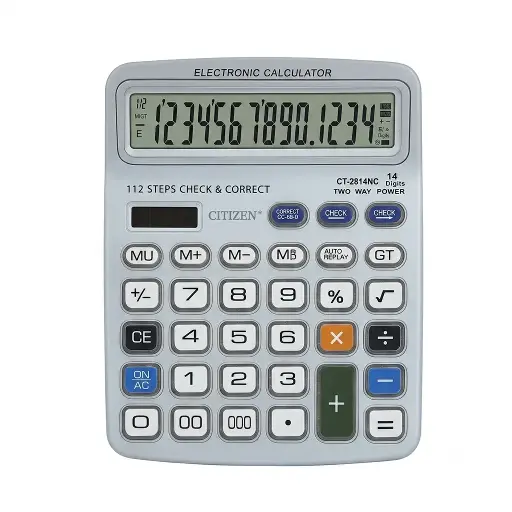[26800] اله حاسبه طاقه شمسيه شاشه كبيره رقم CT-2814-NC