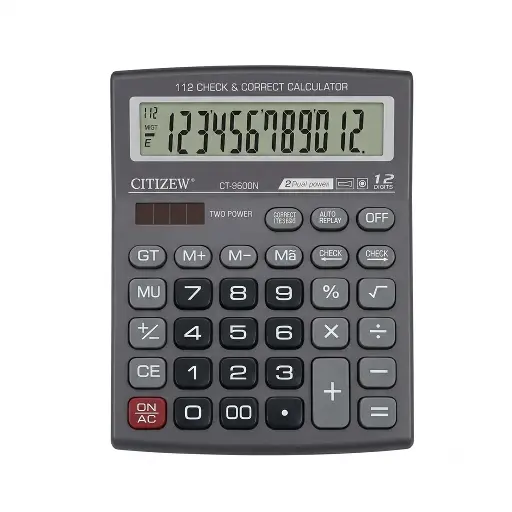 [26806] اله حاسبه CT-9600N طاقه شمسيه 12 رقم كبيره