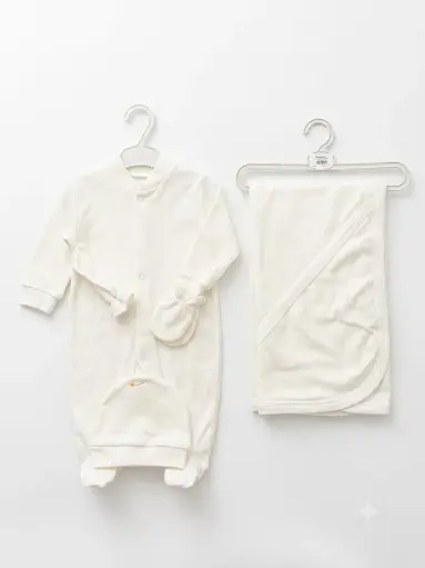 [27434] white Plain Set 6 PCS SH 