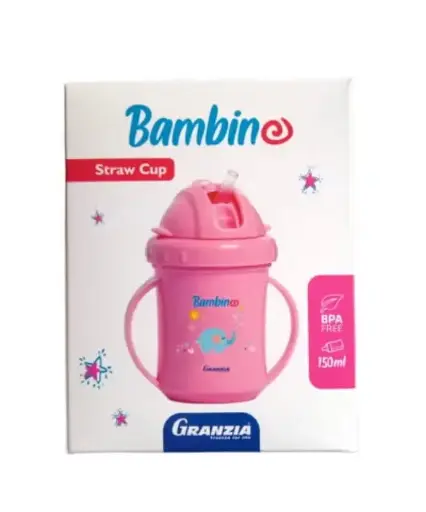 [28171] [150STRCUPR] Bambino- Straw Cup Rose 150 ML