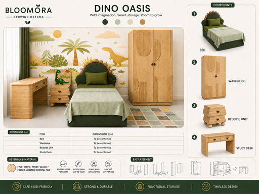[31062] BLOOMORA Dino Oasis kids room set