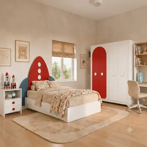 [31063] BLOOMORA Cosmic Rocket kids room set