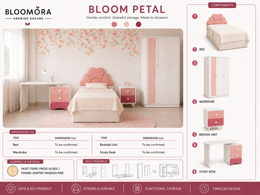 [31064] BLOOMORA Bloom Petal kids room set