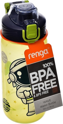 [50463] 912169-Renga Wave Colored Decorated Water Bottle 530 ml Multi color
