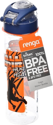 [50476] 912065-025-Renga Saga Colored Decorated tritan Water Bottle 630 ml Multi color