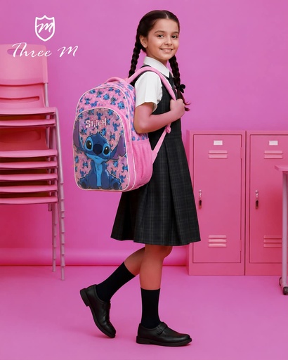 [31324]  3M school bag  15 inches disney stitch pink  