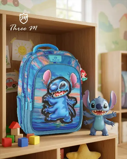 [31331]  3M school bag  18 inches stitch blue  7700