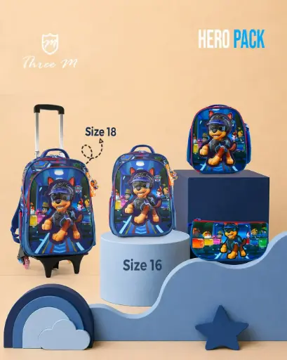 [31335]  3M school bag  18 inches paw patrol dark blue  7700