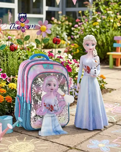 [31339]  3M school bag 18 inches frozen pink x blue  7700