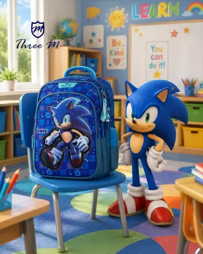 [31343]  3M school bag 16 inches blue sonic   7694