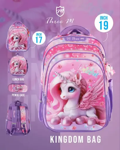 [31356]  3M school bag 19 inches unicorn purpel  7663