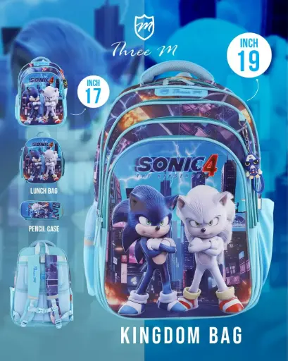 [31384]  3M school bag 17 inches sonik 4 baby blue 7656