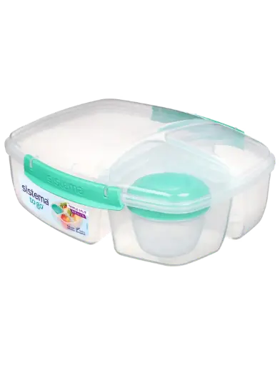 [30490] SISTEMA 2L Triple Split with Yogurt Pot lunch box