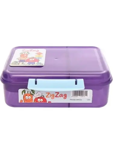 [30497] ZigZag Purple LUNCH BOX 1.65 Liters 