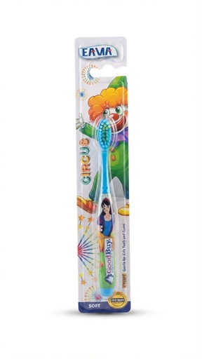 [31610] Eama Kids Toothbrush 9861/78/85/92/3268 (Smile/Circus/Emojis/Heroes/Fairy) 