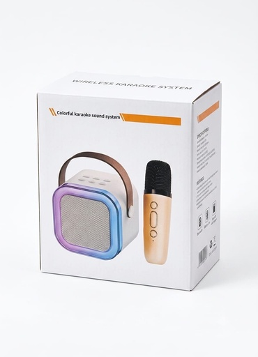 [31698] Speaker System with Wireless Microphone RGB Lights & Lossless Sound with two mic
