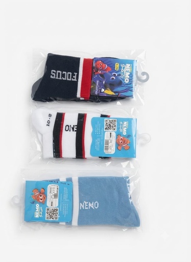 Boys Patterned Crew Socks (Nemo)