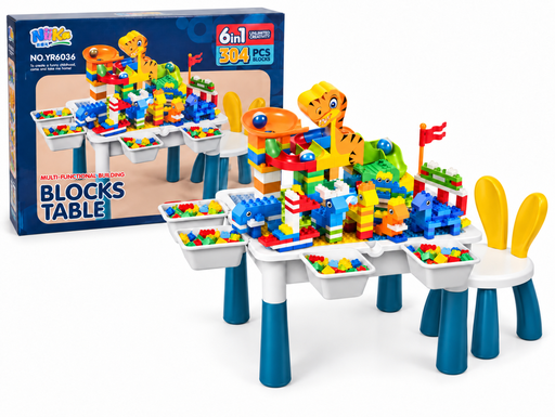 [33298] multi functional building blocks table 304pcs yr6036