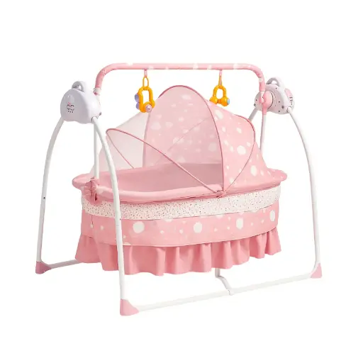 [10312] Electric Baby Bed Rocker with Music, Vibrations and 180° Recline