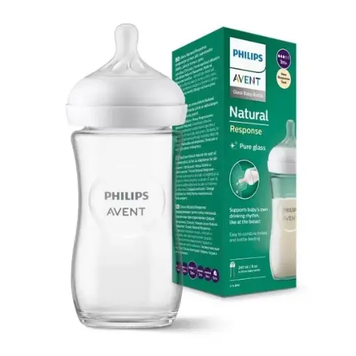 [2353] Philips Avent Response Bottle Glass 1M+ 240ml 1Pack 933/01  