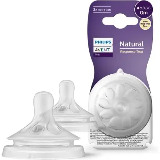 [10539] Philips Avent Natural Response Nipple 0M 2Pack 961/02