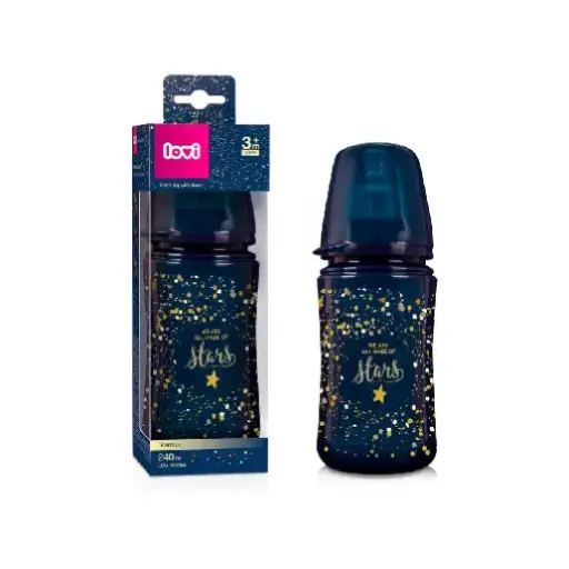[10183] Lovi Baby bottle Stardust 3m+ 240ml slow 1pc 21/585