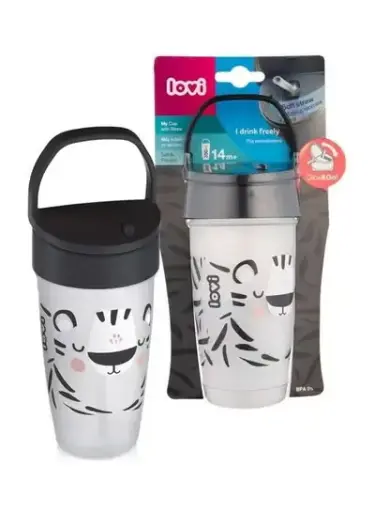 [2052] Lovi my straw cup junior 350 ml salt & pepper 35/357