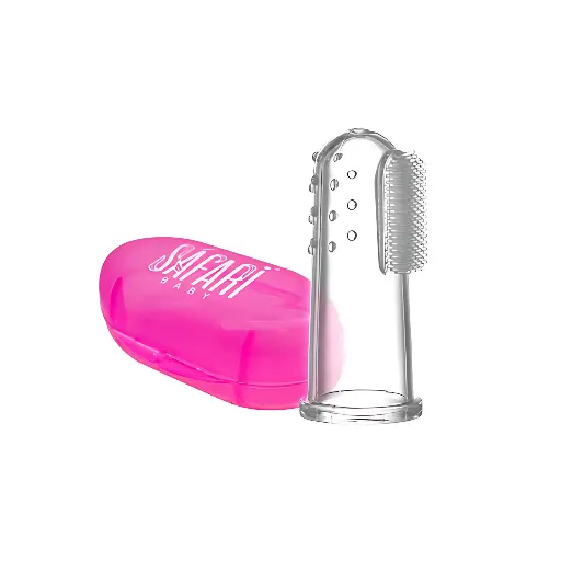 [10219] SAFARI Soft silicone toothbrush + container S561 