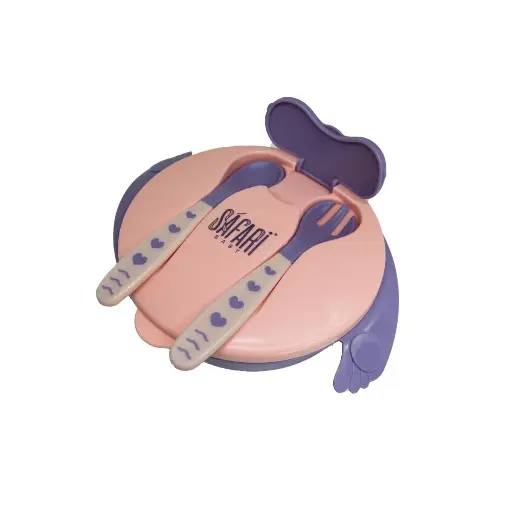 [10229] Safari divisible plate with spoon and fork 1pcs S705 