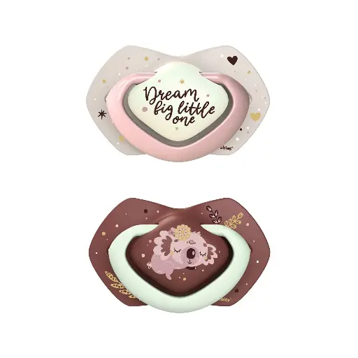 [1703] Canpol babies Silicone Symmetrical Glowing Soother 6-18m SLEEPY KOALA 2pcs 22/659
