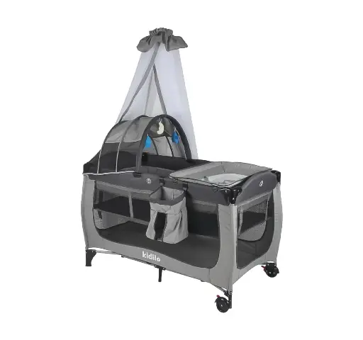 [11632] Kidilo H86 Foldable Baby Travel Bed with Carrycot Multi-Function