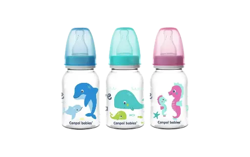 [1829] Canpol babies Narrow Neck Bottle 120ml LOVE & SEA 59/300