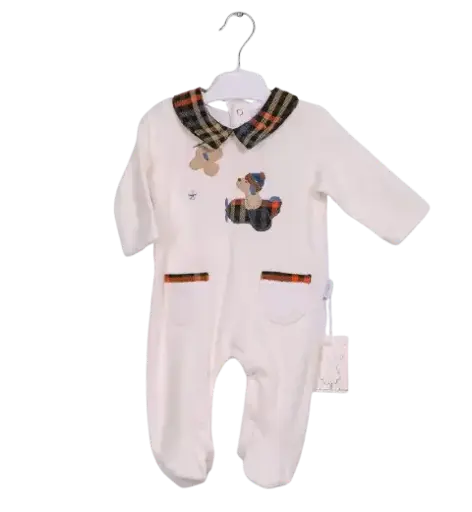[3150] Aviator and bobby velvet overalls for newborns