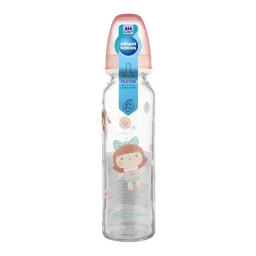 [1779] Canpol babies Glass Narrow Neck Bottle 240ml NIGHT DREAMS 42/301